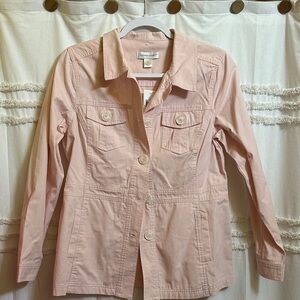 Christopher & Banks Light Pink Utility Jacket Size Small NWT